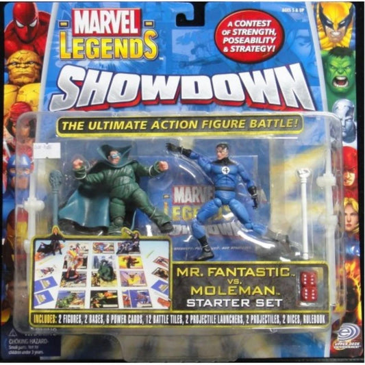TOY BIZ 72856 MARVEL LEGENDS SHOWDOWN MR FANTASTIC VS MOLEMAN STARTER SET