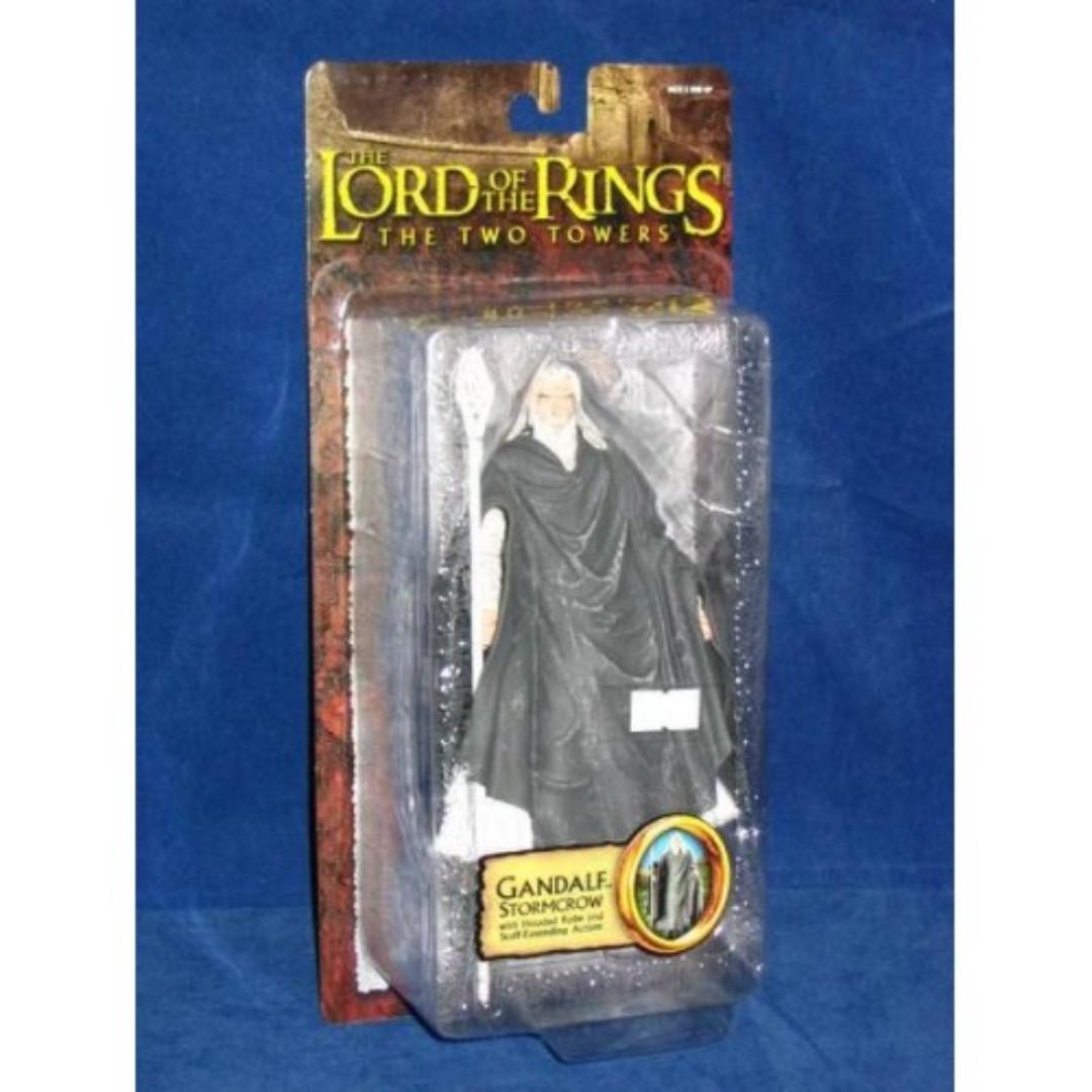 TOY BIZ 81633 THE LORD OF THE RINGS THE TWO TOWERS GANDALF STORMCROW WITH HOODED ROBE AND STAFF-EXTENDING ACTION