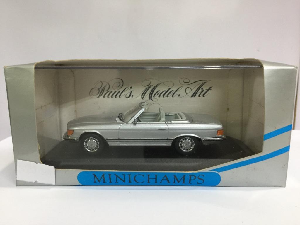 MINICHAMPS 1/43 MERCEDES 350 SL CABRIOLET 1970-80 SILVER  01148 BUY