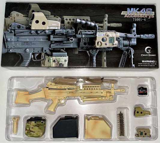 15CM Length CRAZY DUMMY MK46 ACCESSORY 75001-4 MOD-0 FIX RIFLE STOCK Sand Color 1/6 GUN New Opened