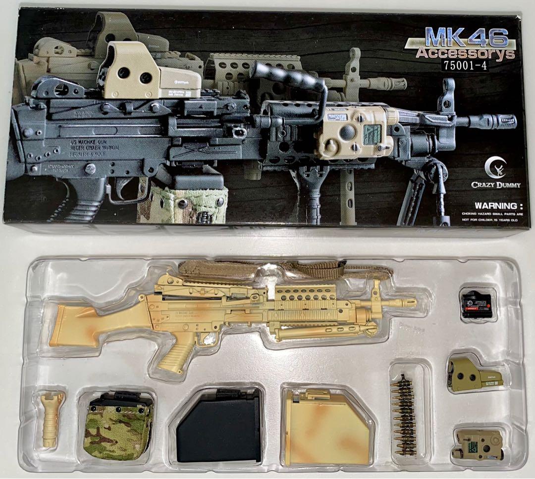 15CM Length CRAZY DUMMY MK46 ACCESSORY 75001-4 MOD-0 FIX RIFLE STOCK Sand Color 1/6 GUN New Opened