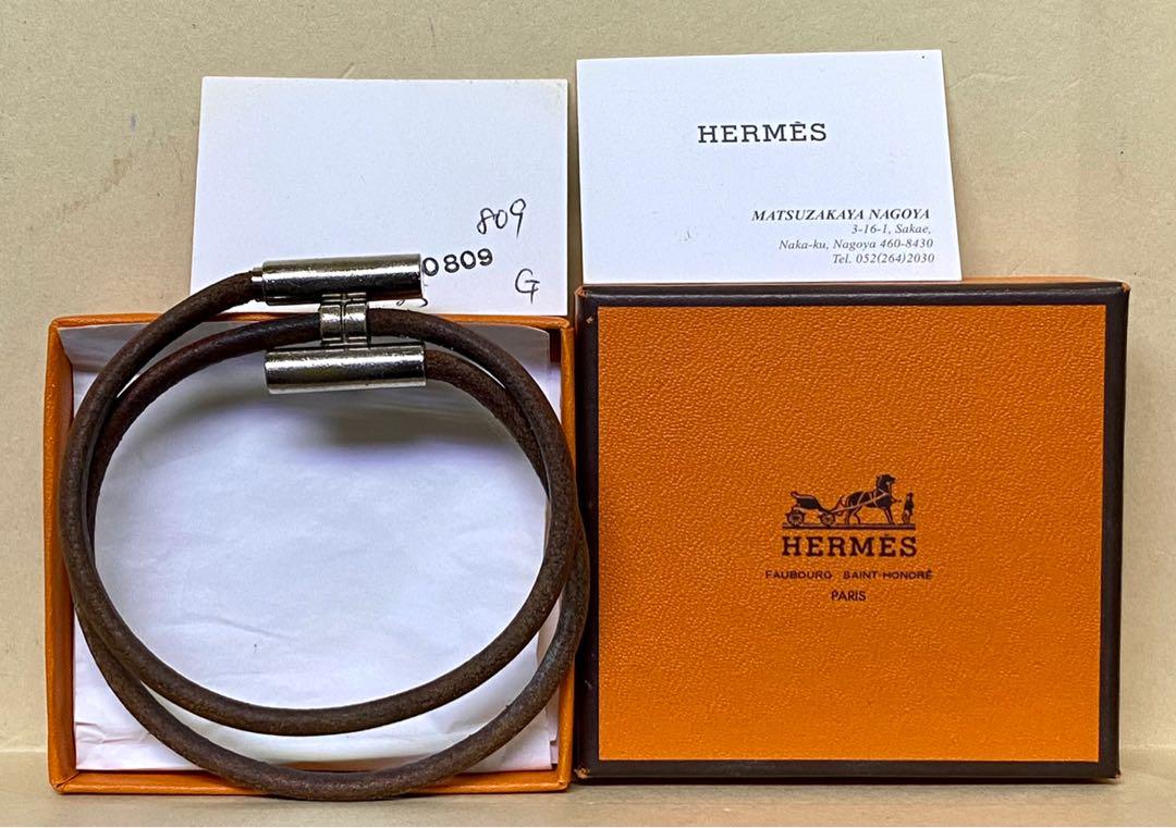 HERMES PARIS Japan purchased H LABEL BRACELET H buckle leather strap  1123960079
