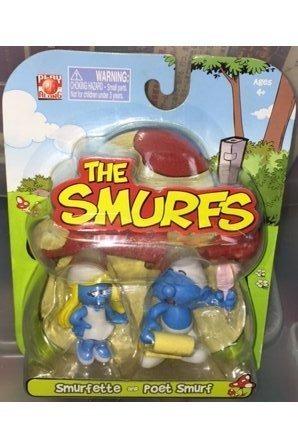 JAKKS PACIFIC THE SMURFS MINI FIGURES SMURFETTE AND POET SMURF 33231