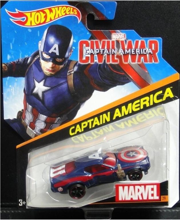 MATTEL HOT WHEELS CIVIL WAR CAPTAIN AMERICA MUSCLE CAR DJJ57