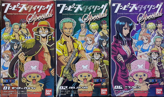 BANDAI 52947 ONE PIECE FEELING FIGURE COLLECTION ONE PIECE STYLING SPECIAL MONKEY D.LUFFY RORONOA ZORO NICO ROBIN SET