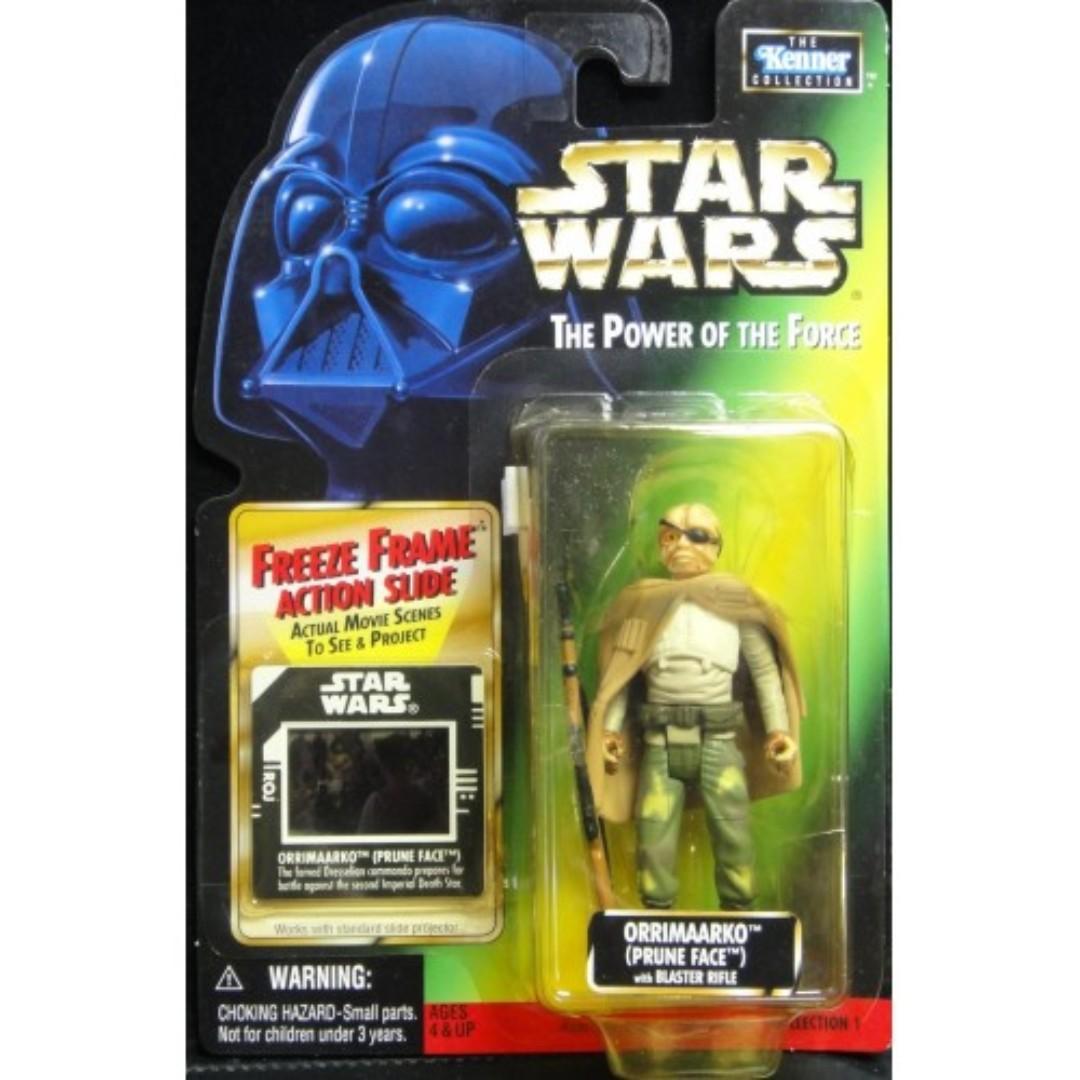 KENNER STAR WARS POTF ORRIMAARKO PRUNE FACE WITH BLASTER RIFLE
