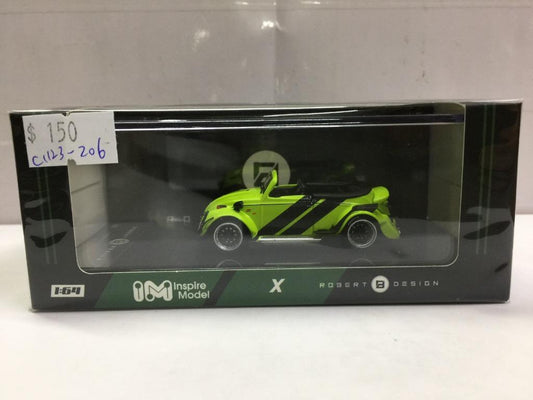 INSPIRE MODEL X ROBERT DESIGN 1/64 RWB Beetle Green with black strip Diecast