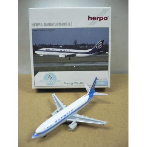 HERPA 1/500 OLYMPIC AIRWAYS BOEING 737-400 SX-BKB
