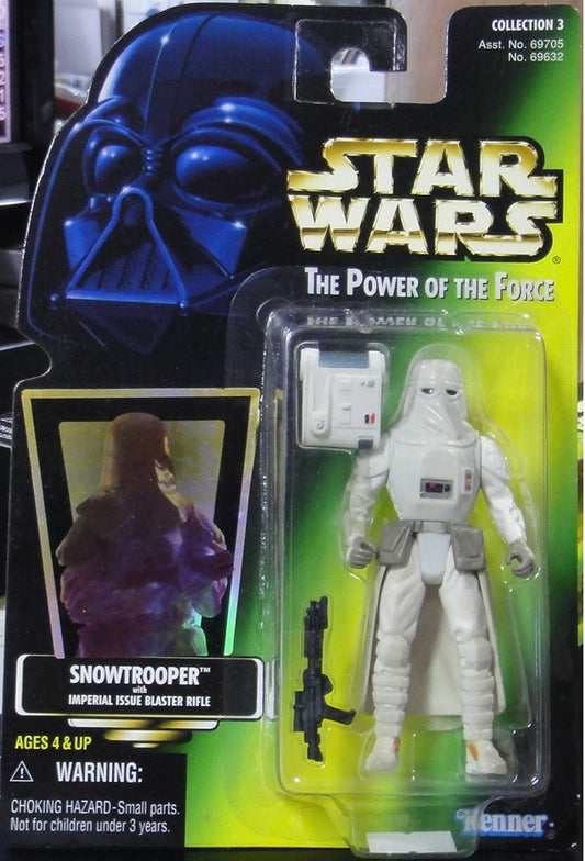 KENNER STAR WARS THE POWER OF THE FORCE SNOWTROOPER WITH IMPERIAL ISSUE BLASTER RIFLE 69632