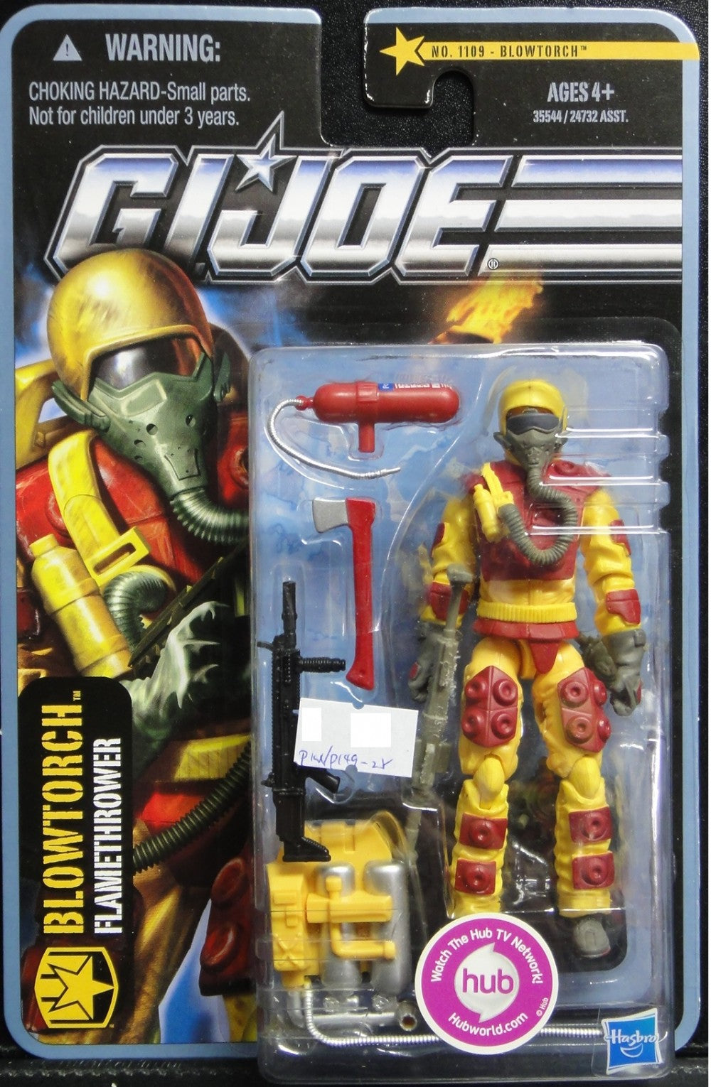 HASBRO GI JOE BLOWTORCH FLAME THROWER ACTION FIGURE 62587