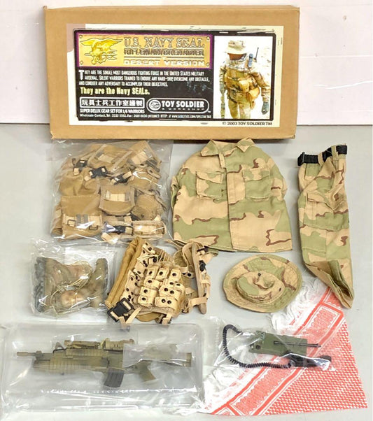 TOY SOLDIER US NAVY SEAL RIFLEMAN / GRENADIER DESERT VERSION SUPER DELUXE GEAR SET FOR 1/6 WARRIOR FIGURE