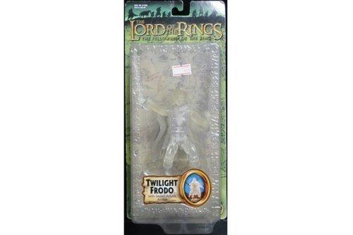 TOY BIZ 81374 THE LORD OF THE RINGS THE FELLOWSHIP OF THE RING TWILIGHT FRODO WITH SWORD ATTACK WOOD