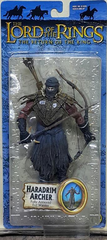 TOY BIZ 81320 THE LORD OF THE RINGS THE RETURN OF THE KING HARADRIM ARCHER FULLY ARMORED EVIL WARRIOR