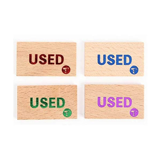 TOYGER USED Marker Set of 4 wooden indicator tiles