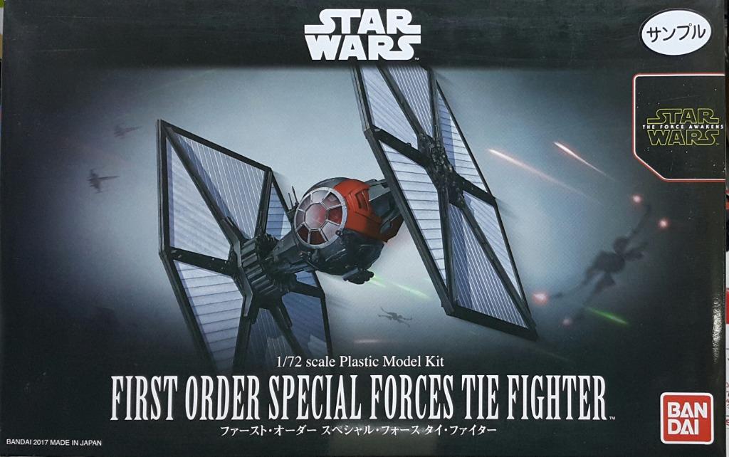 BANDAI 03219 1/72 STAR WARS THE FORCE AWAKENS FIRST ORDER SPECIAL FORCES TIE FIGHTER PLASTIC MODEL KIT Star Wars The Force Awakens First Order Special Forces TIE Fighter Model