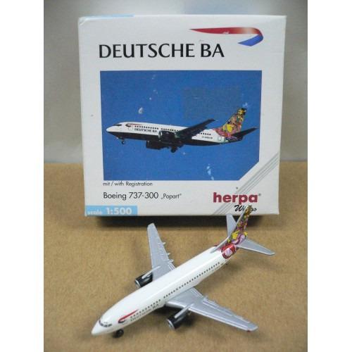 HERPA WINGS 1/500 GERMAN BA "POPART" BOEING 737-300 D-ADBA