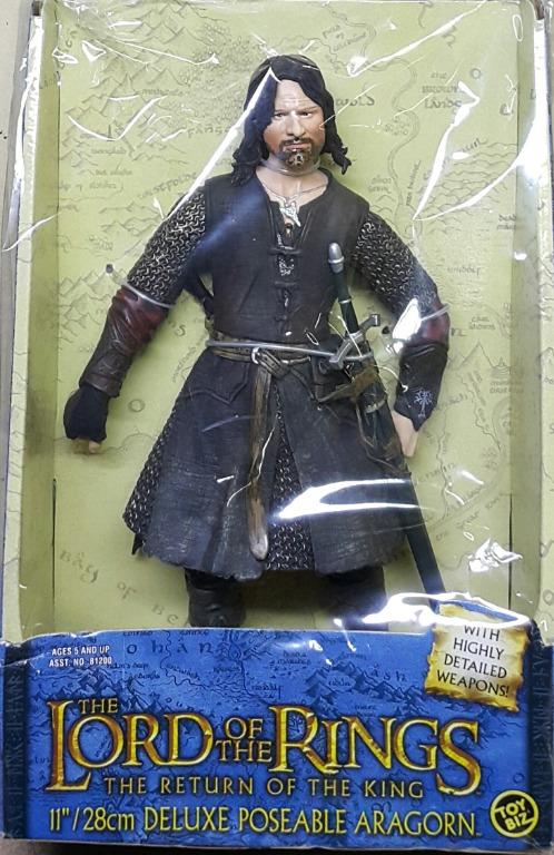 TOY BIZ 81201 THE LORD OF THE RINGS THE RETURN OF THE KING DELUXE POSEABLE ARAGORN WITH HIGHLY DETAILED WEAPONS VIGGO MORTENSEN  1113174306 Special offer