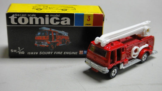 VINTAGE TOMICA 3 - ISUZU SQURT FIRE ENGINE MADE IN JAPAN