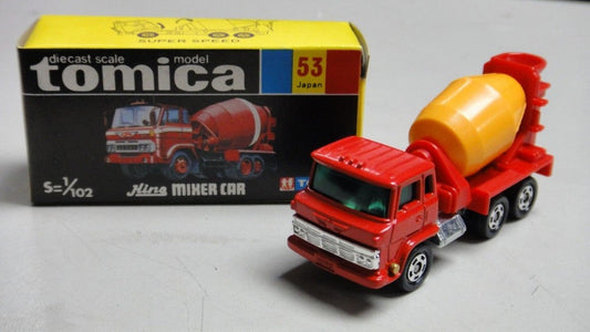 VINTAGE TOMICA 53 - HINO TRUCK MIXER CAR Concrete mixer truck Snail truck MADE IN JAPAN