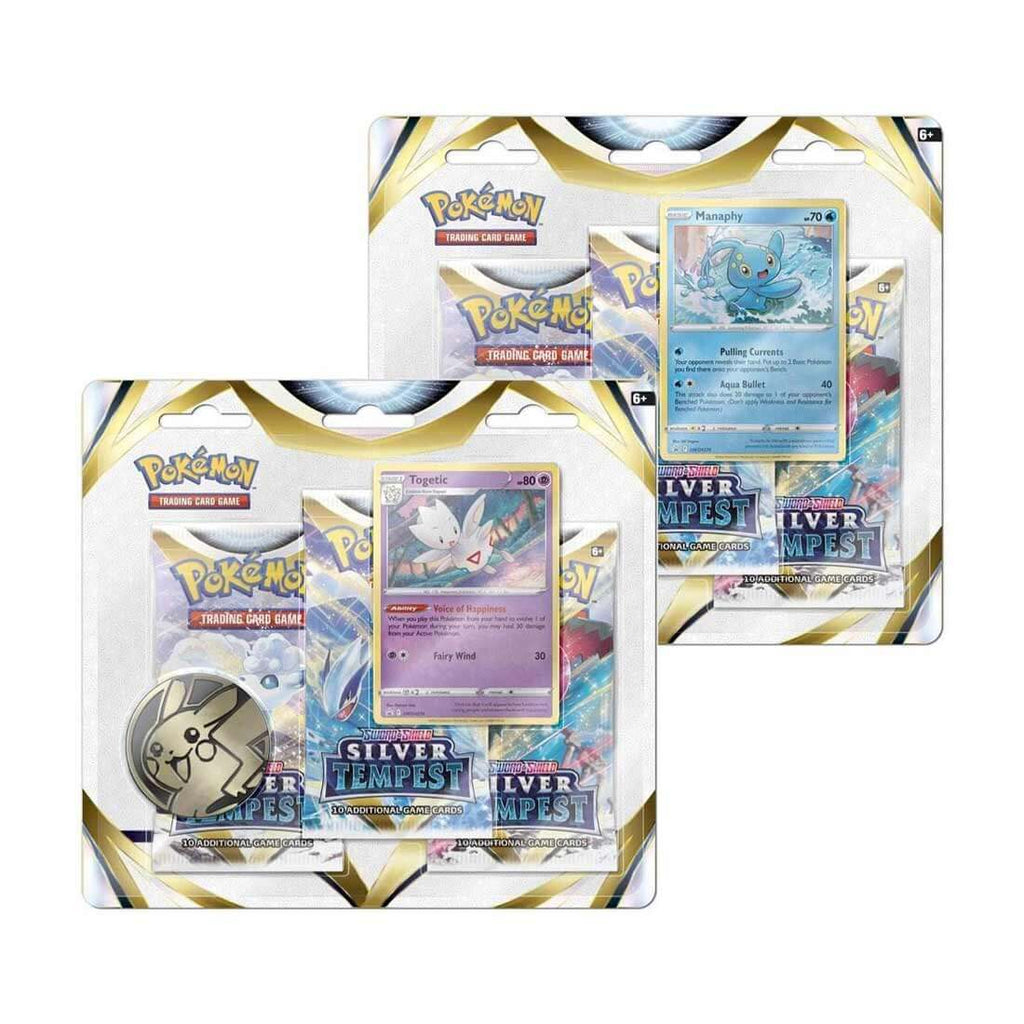 Pokemon TCG US Version SS12 Silver Tempest 3 Blister Pack(Manaphy)