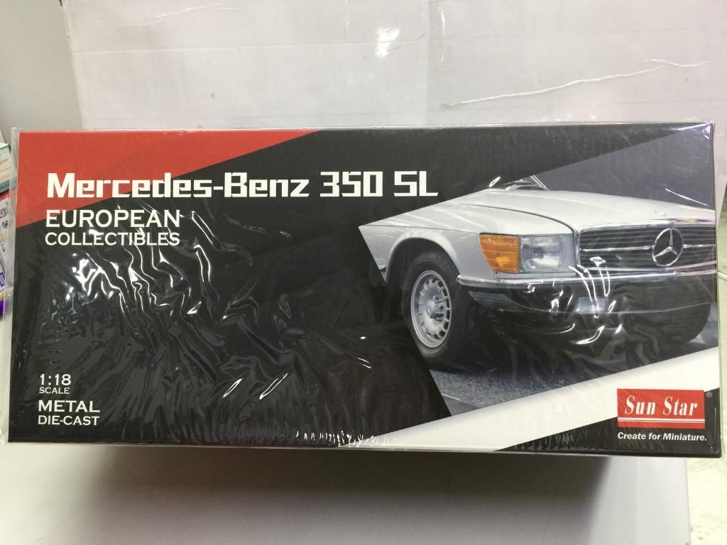 SUN STAR 1/18 1977 MERCEDES-BENZ 350SL HARD TOP BLUE GREL