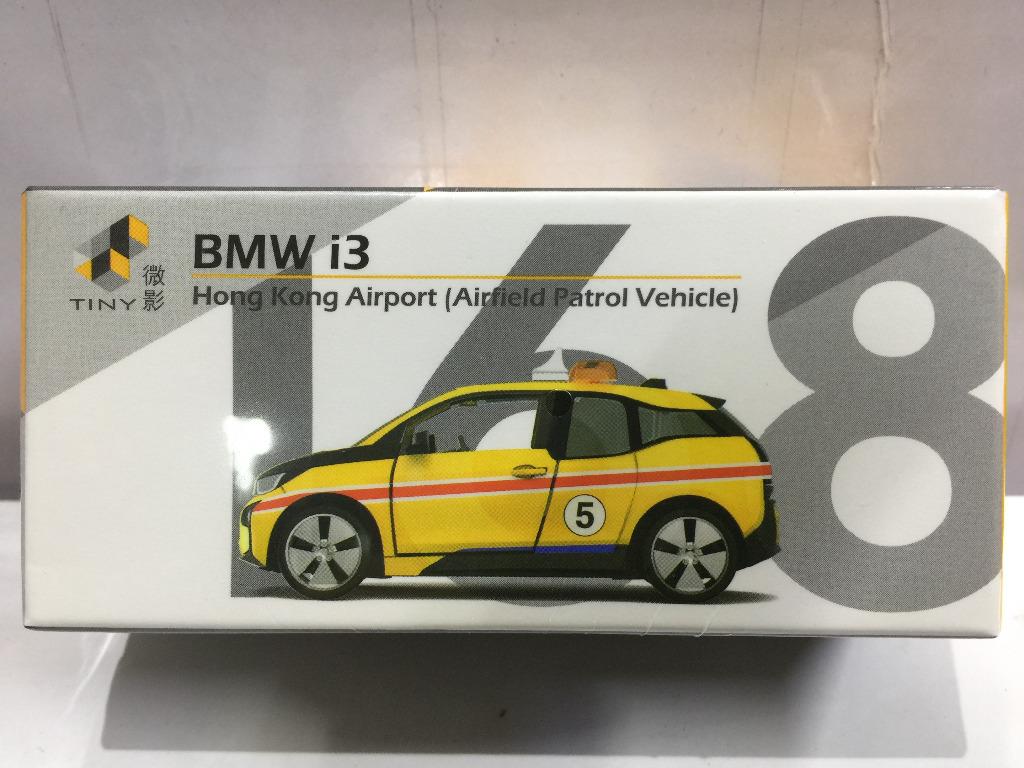 TOYEAST TINY CITY 168 DIE-CAST MODEL CAR BMW i3 HONG KONG AIRPORT ATC64624 12204