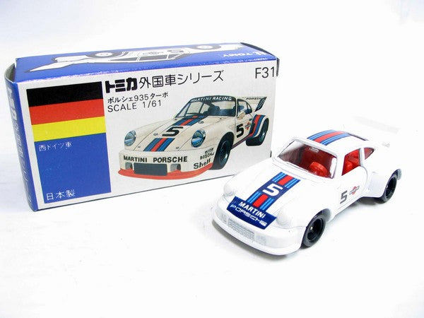 VINTAGE TOMICA F31 Foreign Cars WEST GERMANY - PORSCHE 935 TURBO MADE IN JAPAN